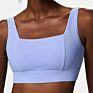 Fixed Chest Padded Yoga Bra Women Fitness Workout Ribbed Sports Push up Gym Bra