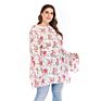 Floral Maxi O-Neck Printed Casual Women Tops