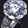 Flower Shape Moissanite Women Ring, Zircon Flower Ring 925 Silver