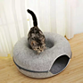 Foldable 3 Way Cat Tunnel Multifunctional Pet Mattress with Removable Cat Tunnel Bed Cat Bbed