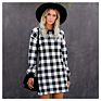 Forladies round Neck Long Sleeve Slim Plaid Printed Girl Dresses Elegant Casual Dress Women