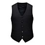 Formal Mens Vest Elegant Solid Color plus Size Suit Vest