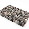 Ftr2-007 2Cm Felt Ball Square Trivets 220 Grams 100% Eco-Friendly Zealand Wool, Hand Felted by Nepalese Women Artisans-Nepal