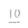 Fuamay 925 Sterling Silver 18K Gold Plated Color Crystal Tiny Small Rainbow Huggie Earrings