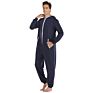 Full Length Pajamas Solid Color Unisex Onesie Zipper Up