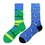 Funky Novelty Asymmetric Ab Socks Colorful Funny Calcetines Hombre Trend Cotton Happy Men Socks