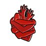 Funny Cartoon White Organ Heart Enamel Brooch Lapel Pin Collar Shirt Badges Love Rose Brooch Pins