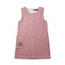 Gabby Loop Kids Lovely Straight-Through Pink Sleeveless Girls Floral Corduroy Dress Sunflower Embroidery