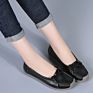 Genuine Leather Lining Material Moccasin Gommino Style Black Color Flats