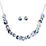 Geometric Drop Dangle Earrings Necklaces Set for Women's Jewelry Sets Charm Blue Chain Indian Wedding Jewelry Sets