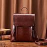 Girls Female Youth Genuine Leather Women Backpack