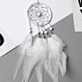 Girl's heart Japanese crystal beads feather car dream catcher