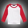 Girls Raglan Long Sleeve Baseball Tee Shirts Kids Blank Raglan Cotton Tees