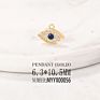 Gold Color Brass and Zircon Eye Charms Pendants Necklace and Bracelet Earring Diy Jewelry Accessories