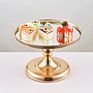 Gold Mirror Cake Stand Crystal Cupcake Fancy Wedding Party Birthday Dessert Trays round Tea Sweet Cake Stand