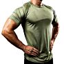 Gym Clothing T-Shirt Mens Tops Bodybuilding Fitness Muscle Showing Compressed Tight Fit Design Gym Wear Men's Shirts