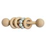 Gym Ring Rodent Silicone Beads Newborn Montessori Rattles Toys Wooden Baby Teether