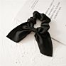 Hair Scrunchies Solid Color Silk Satin Women Bowknot Kids Hair Accessories Scrunchies Bow