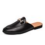 Half Men Leather Slipper Man Slipper Leather Real Slippers Leather