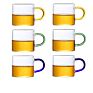 Hand Blown Clear Glass Teacup Borosilicate Glass Tea Set Tea Cups 6Pcs