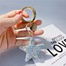 Handbag Bag Hanging Bling Bling Five-Pointed Star Key Chain Creative Blue Red Rhinestone Star Keychain