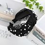 Hande Made Knotted Wide Headbands Women Lace and Pearl Elastic Accessories Headband