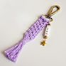 Handmade Boho Love Letter Charm Rope Tassels Braided Macrame Keychain for Car Key Holder