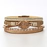 Handmade Magnetic Clasp Braided Gemstone Men Bracelet Gennine Synthetic Leather Mens Leather Bracelet
