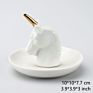 Handmade Unicorn Jewelry Plate Display Stand Ceramic Jewelry Ring Holder Trinket Ceramic Jewelry Dishes Tray