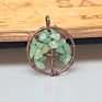 Handmade Wisdom Life Tree Pendant 7 Chakra Stone Rainbow Rose Green Crystals Necklaces