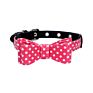 Heyri Pet Polka Dot Dog Accessories Pu Leather Bowknot Pet Collar Dual Layer Dog Tie Decorative Doted Dog Bow Tie Collars