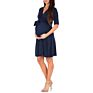 High-Low Surplice Wrap with Waist Belt Maternity Dress Adjustable V Neck Nursing Dress Breastfeeding Pregnant Dropshipping