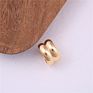 High End 18K Plain Gold Simple Double-Layer Chunky Statement Rings Stainless Steel Simple Gold Plated Jewelry