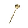 High Matte Polish Golden Gold Metal Stainless Steel Tea Coffee Spoon Teaspoon