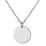 High Polished Disc round 18K Gold Engraved Stainless Steel Metal Blank Pendant Coin Necklace