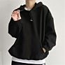 Hr231 Women Long Sleeve Cotton Blank Heavy Pullover Waffle Fabric Knit Hoodie