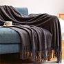 Ihome in Stock Textured Soft Sofa Souch Decorative Knit Cashmere Woven Throw Blanket