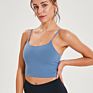 in Built Bra Short Style Sports Yoga Wear Crop Fitness Workout Women's Tank Cami Tops