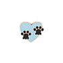 In Stock Personalized Heart Shape Animal Dog Paw Red Blue Pink Color Metal Enamel Gold Plated Lapel Pin Badge