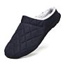 Indoor Outdoor Fluffy Slip-On Slippers for Men Anti-Skid Men House Slippers Faux Fur Collar Waterproof