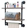 Industrial Pipe Cast Iron Pipe Book Decorative Shelf Brackets Shelf Creative Hook Furniture Wall Hanging with Wooden