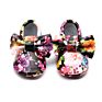 Infant Genuine Leather Shoes for Girls Rose Gold Toddler Bow Fringe Soft Soled First Walkers Kids Girl Moccasins Non-Slip Shoes