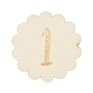 Infant Memory Card Flower Fridge Wooden Craft Laser Engraving Monthly Milestone Card