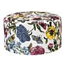 Inflatable Stool with Colorful Fabric Zippered Slipcover Groovy Lightweight round Shape Ottoman 50*25 Cm