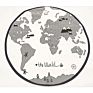 Ins Adventure World Map Black and White Diy Children's Room Decorations Children's Earth Game Play Crawling Mat