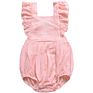 Ins Infant Toddler Ruffle Romper Fly Sleeve Sweet Princess Baby Girls Cotton Linen Rompers Infant Onesie Baby Clothes