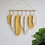 Ins Knit Leaves Baby Room Wall Hanging Decor Swing Macrame Leaf Wall Hangings for Kids Room