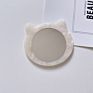 Ins Marble Pattern Animal Cat Mirror Acetate Cat Mirror Cute Portable Makeup Cosmetic Mirror