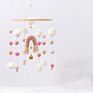 Ins Nordic Style Wooden Infant Wrist Rattles Handmade Crib Hanging Baby Plush Rattle Soft Toys