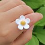 Ins Style Transparent Colorful Resin Flower Rings Statement Clear Candy Color Acrylic Daisy Flower Rings for Women Girls